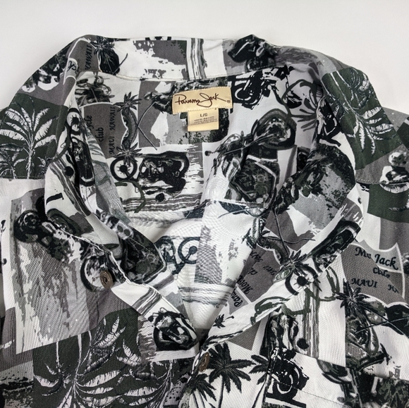 Panama Jack Motorcycle Club Mens Hawaiian Shirt - Picture 2 of 6